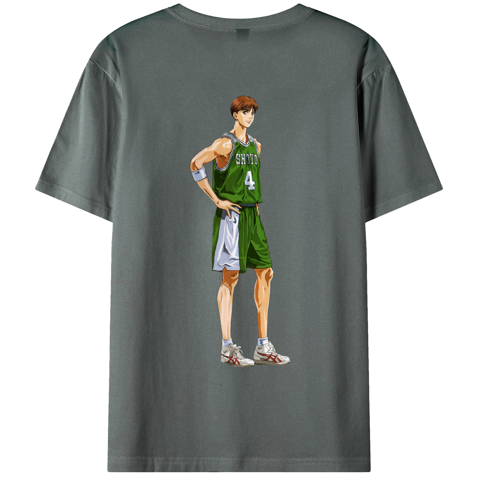 （画像用） SLAM DUNK／スラムダンク 綿100％ メンズ半袖Tシャツ（バックプリント） 通気性